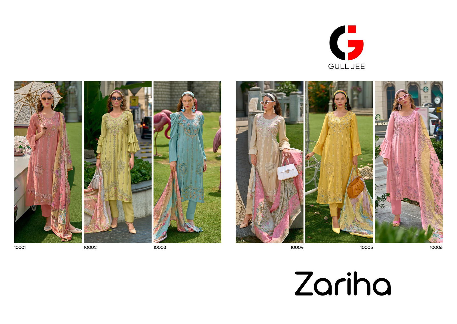 Zariha By Gull Jee Muslin Embroidery Designer Salwar Kameez Wholesale Price In Surat